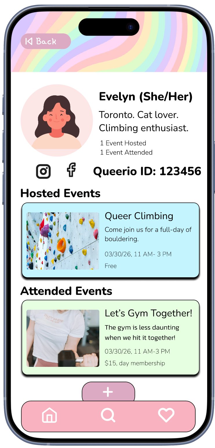 Queerio profile page