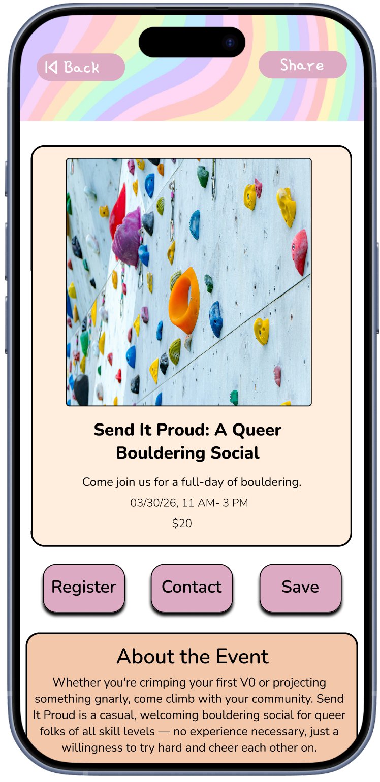 Queerio event page top