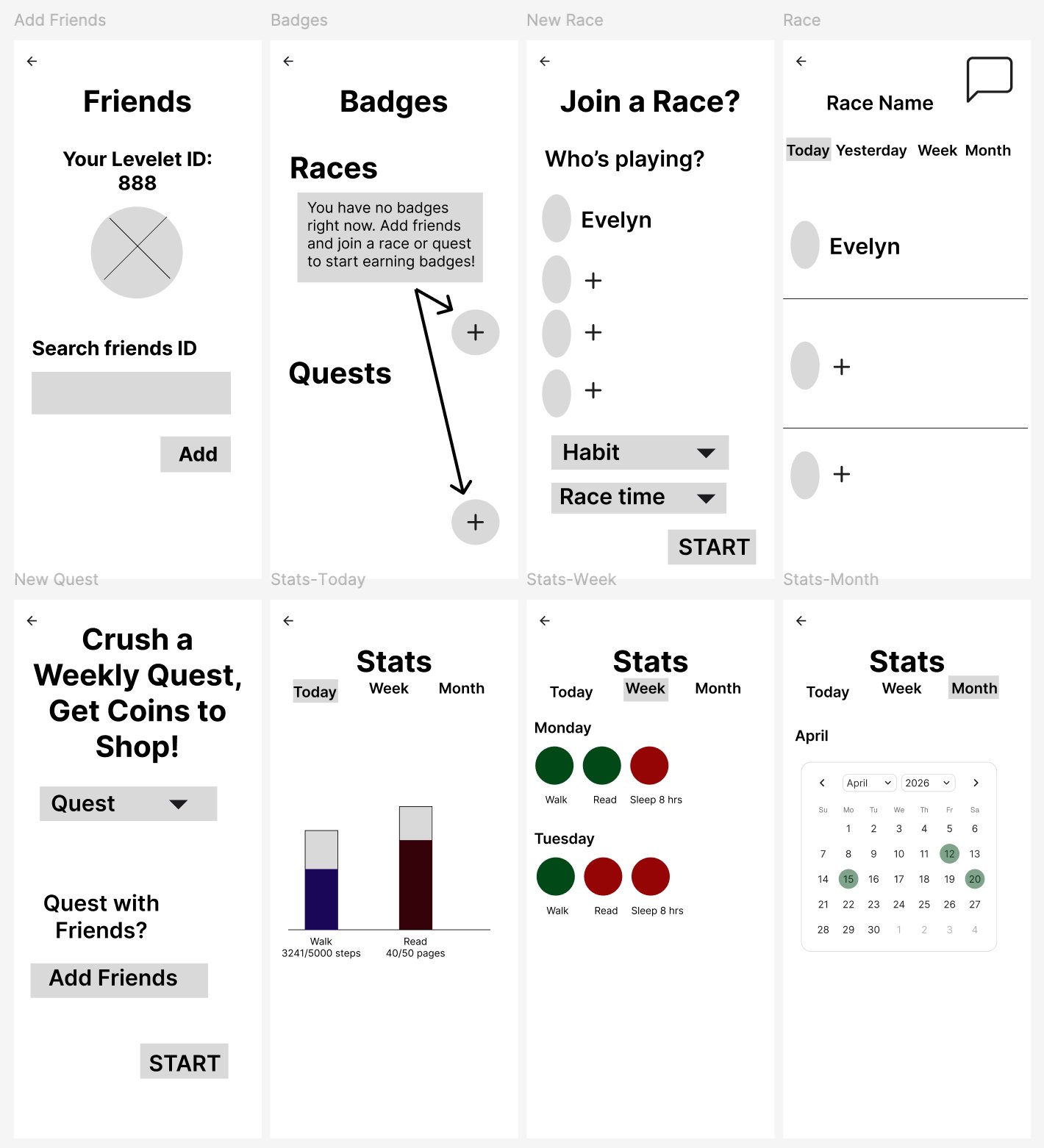 Figma low-fi wireframe sheet 2